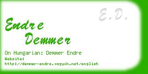 endre demmer business card